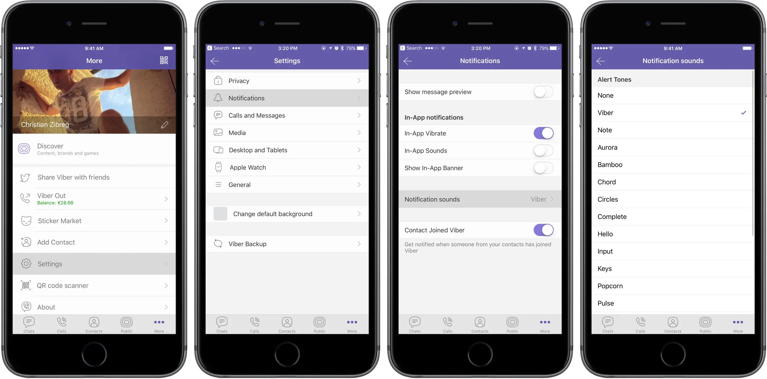 Instructions pour changer les sonneries Viber pour iPhone et iPad