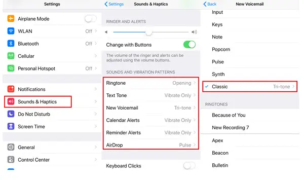 Instructions sur la façon de modifier le son de notification sur iPhone
