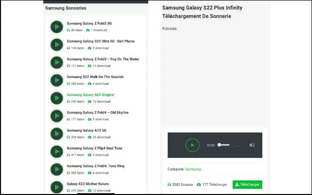 La façon de télécharger des sonneries Samsung sur Sonneriesvip